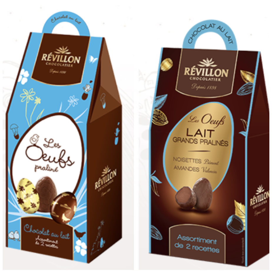 Assortiment Oeufs en chocolat praliné noir Révillon - 190g